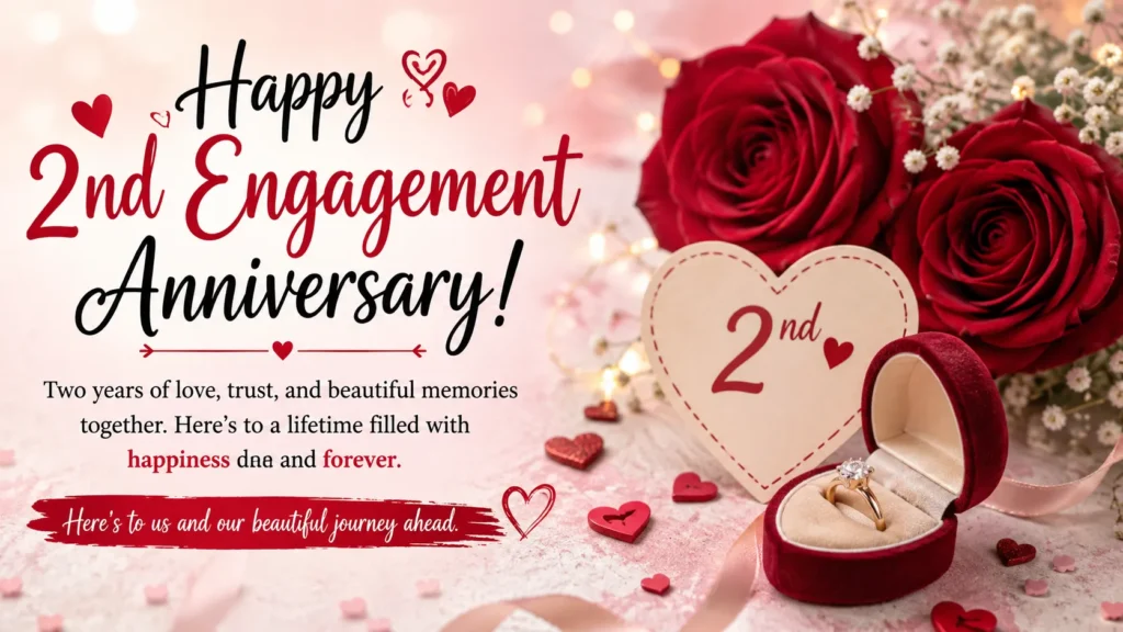 2nd Engagement Anniversary Wishes center (2)