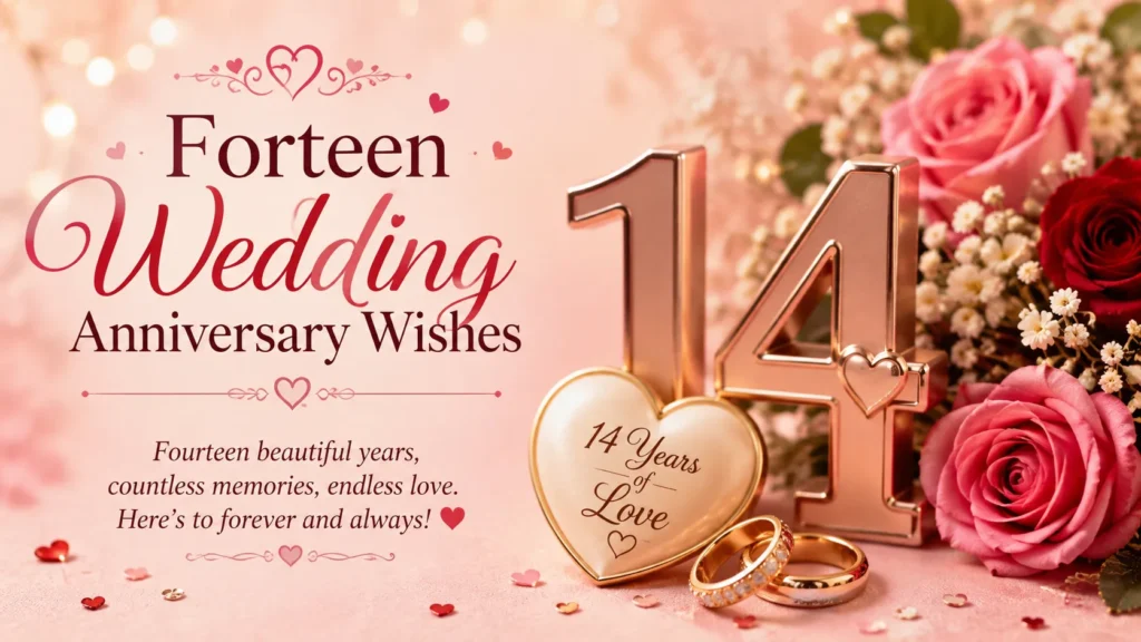Forteen Wedding Anniversary Wishes centre (1)
