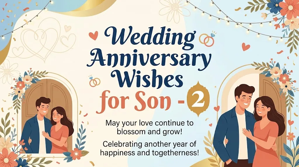 Wedding Anniversary Wishes for Son -2 center (2)