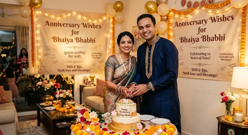 Anniversary Wishes for Bhaiya Bhabhi center (2)