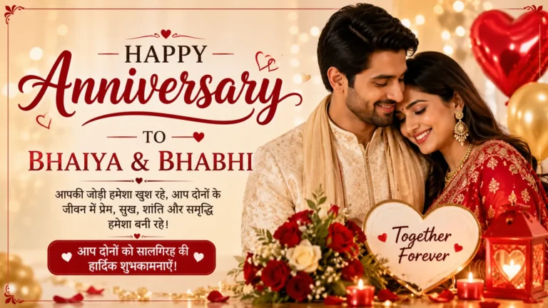 Anniversary Wishes for Bhaiya Bhabhi