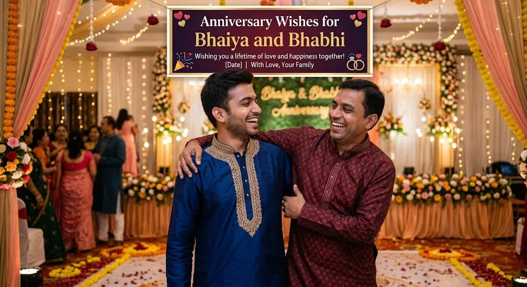 Anniversary Wishes for Bhaiya and Bhabhi center (2)