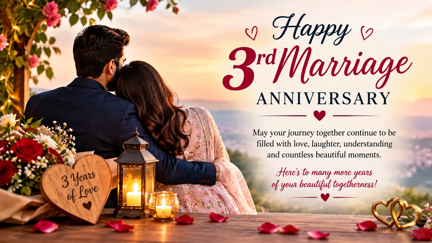 3rd Marriage Anniversary Wishes
