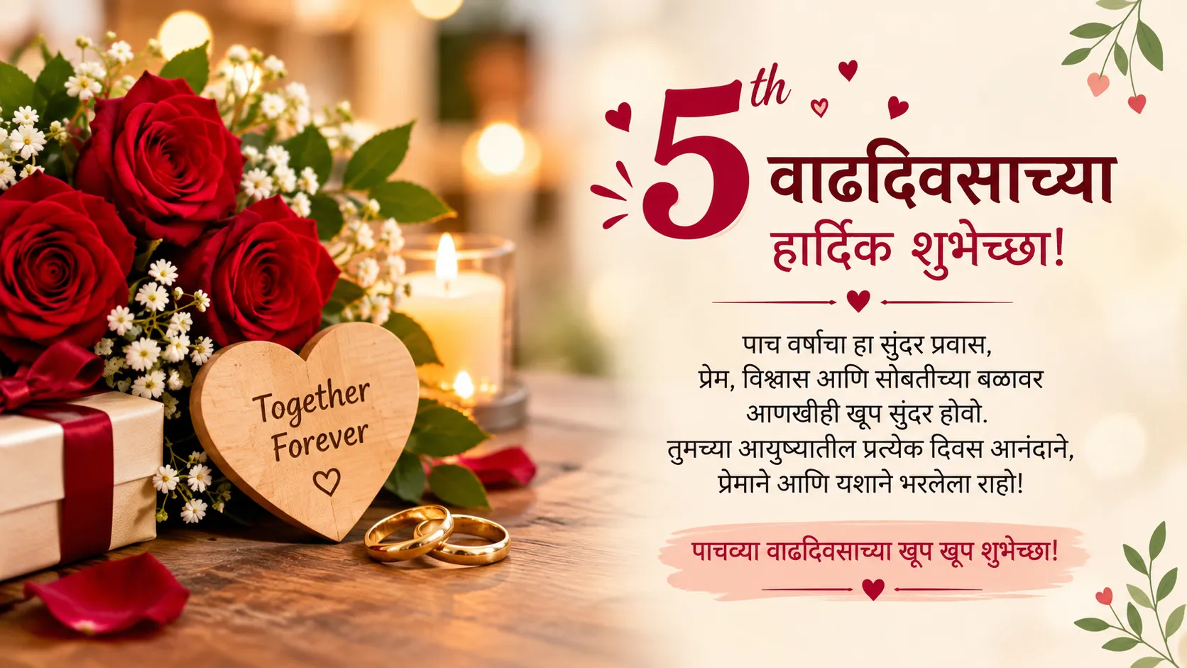 5th Anniversary Wishes In Marathi