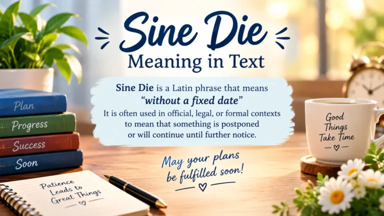 Sine Die Meaning In Text