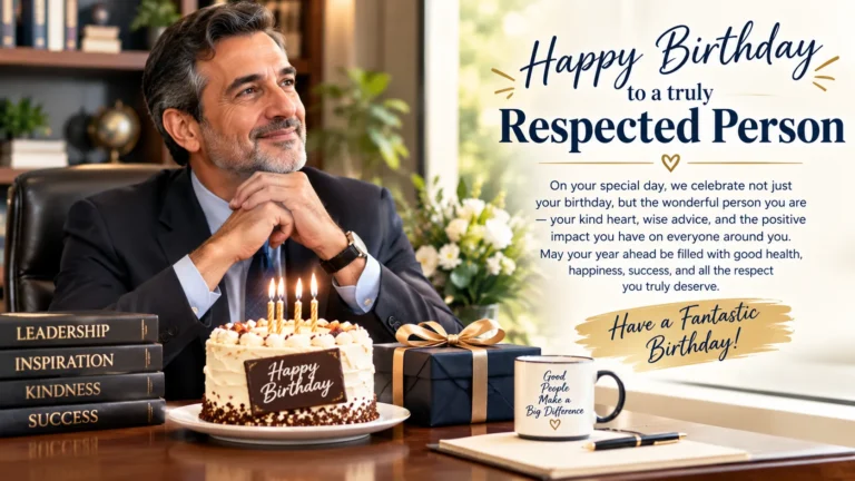 Heartfelt Birthday Wishes for a Respected Person