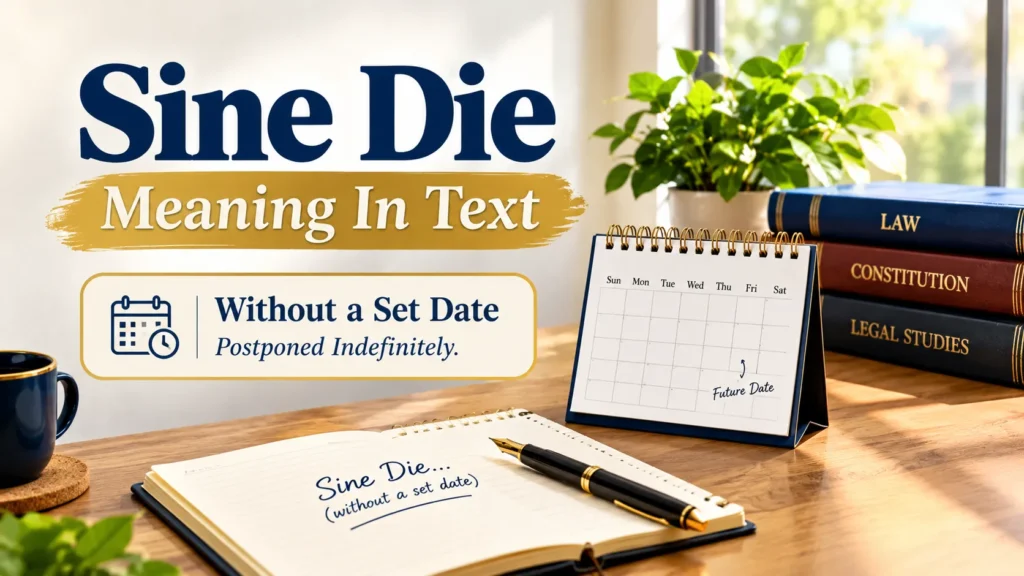 Sine Die Meaning In Text