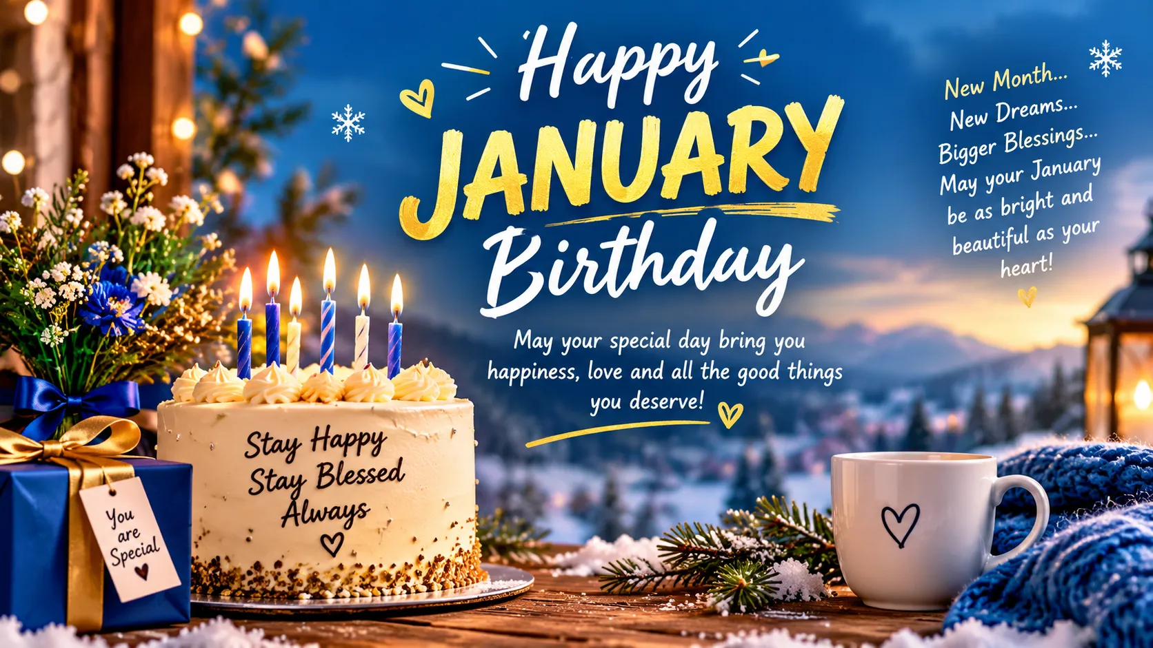 Happy January Birthday Wishes