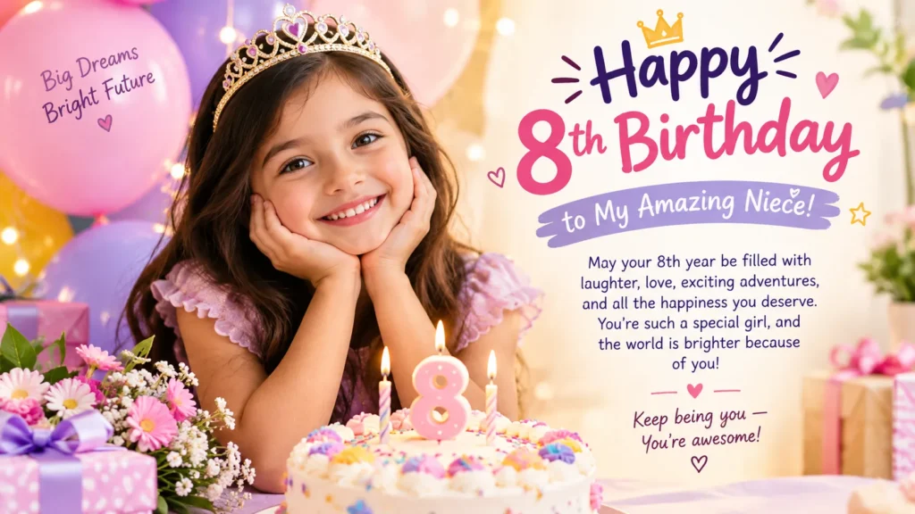 8th-Birthday Wishes Your Niece