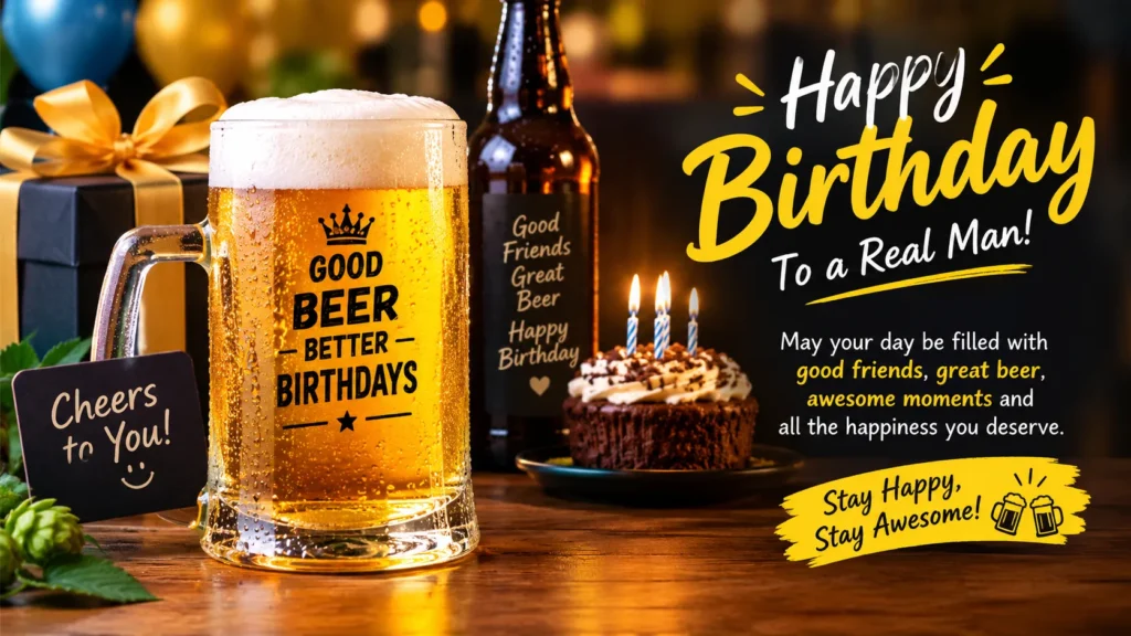 Male Beer Birthday Wishes