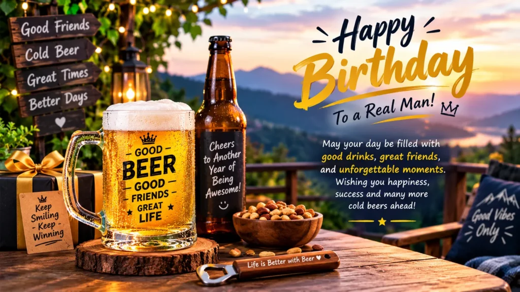 Male Beer Birthday Wishes