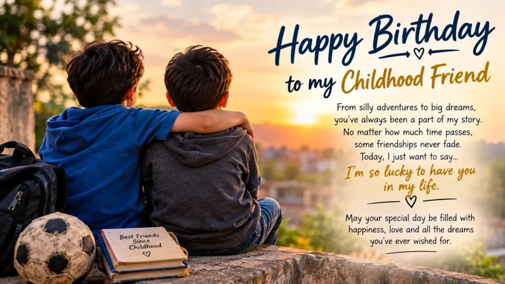 Heart-Touching Birthday Wishes for a Childhood Friend