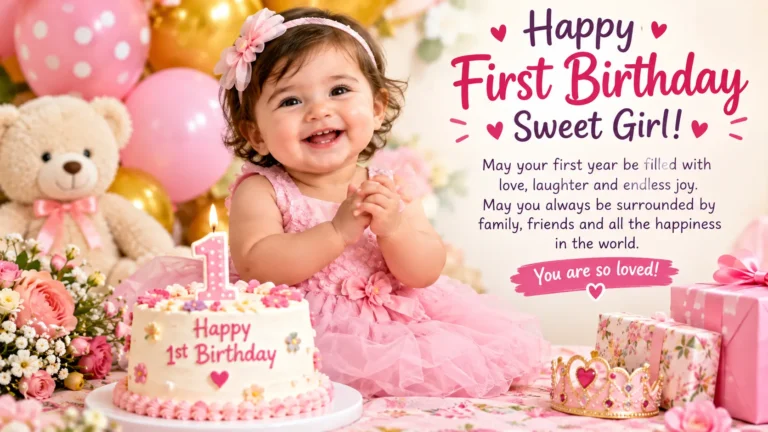 Happy First Birthday Wishes For Girl