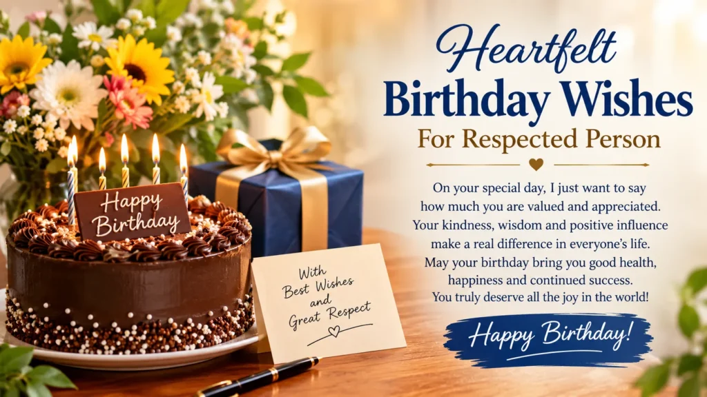 Heartfelt Birthday Wishes for a Respected Person