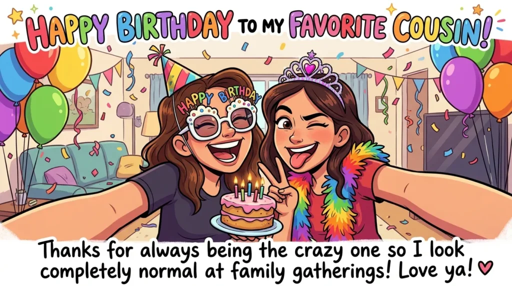 Funny Birthday Wishes For Cousin Female
