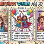 Funny Birthday Wishes For Cousin Female