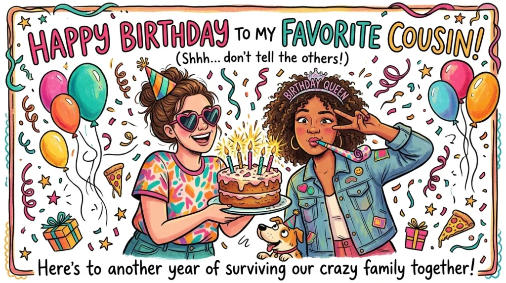 Funny Birthday Wishes For Cousin Female